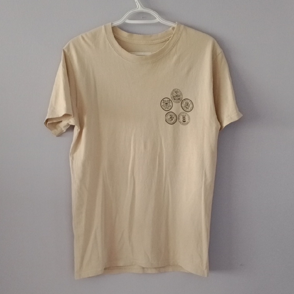 Hanes Beige Short Sleeve Tee with Graphic